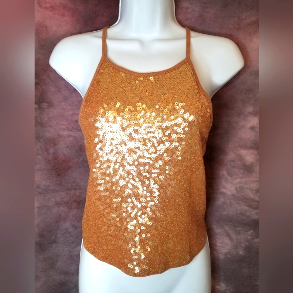 Express medium sequence tan tank top